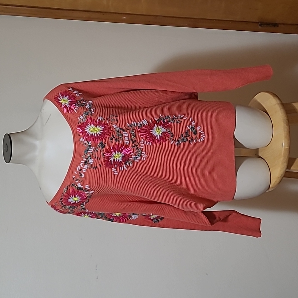 FREE PEOPLE Embroidered Sweater